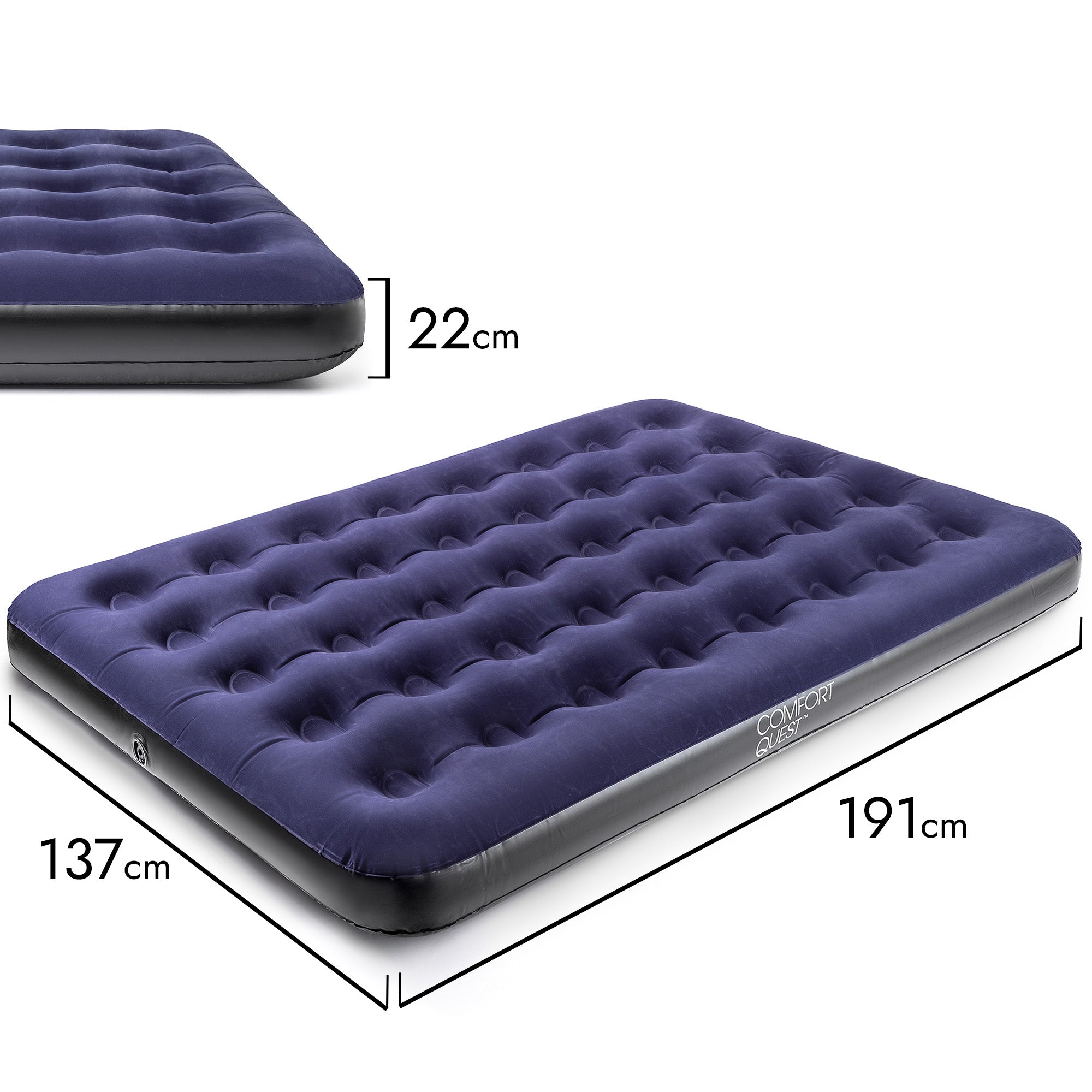 Double Airbed With Pump & Bag