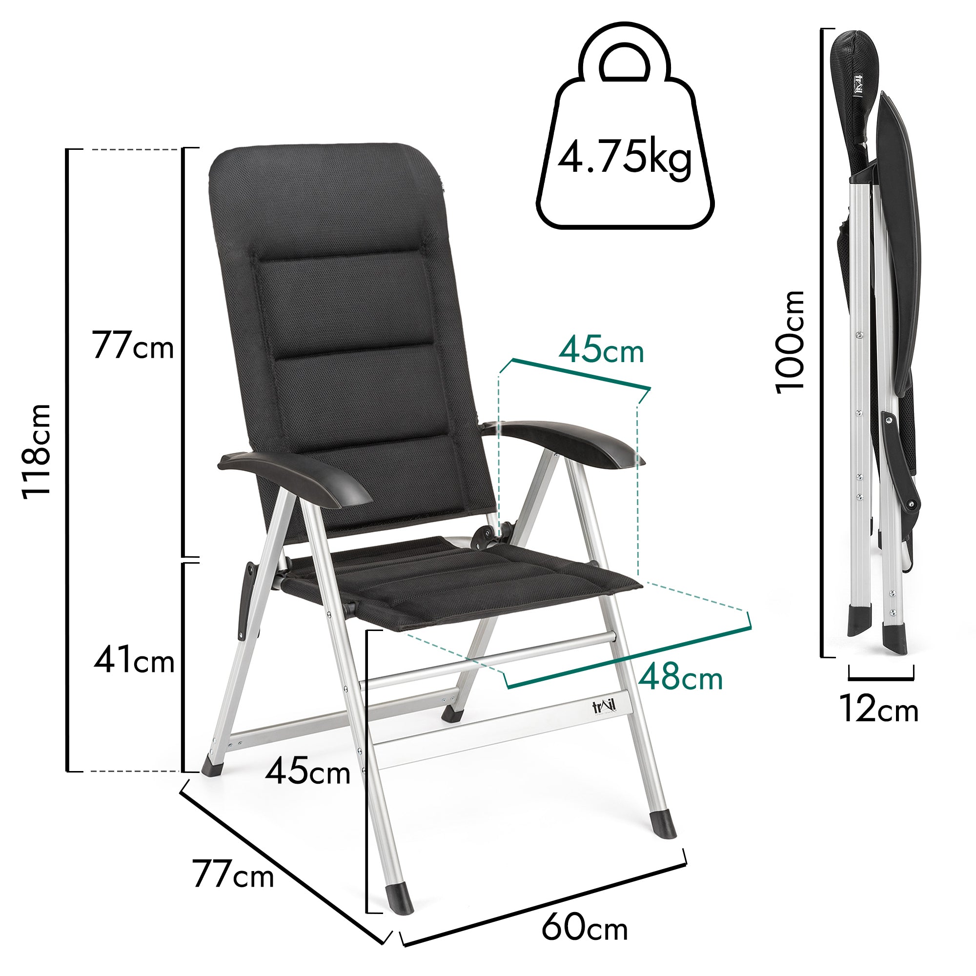 Mesh Reclining Camping Chair