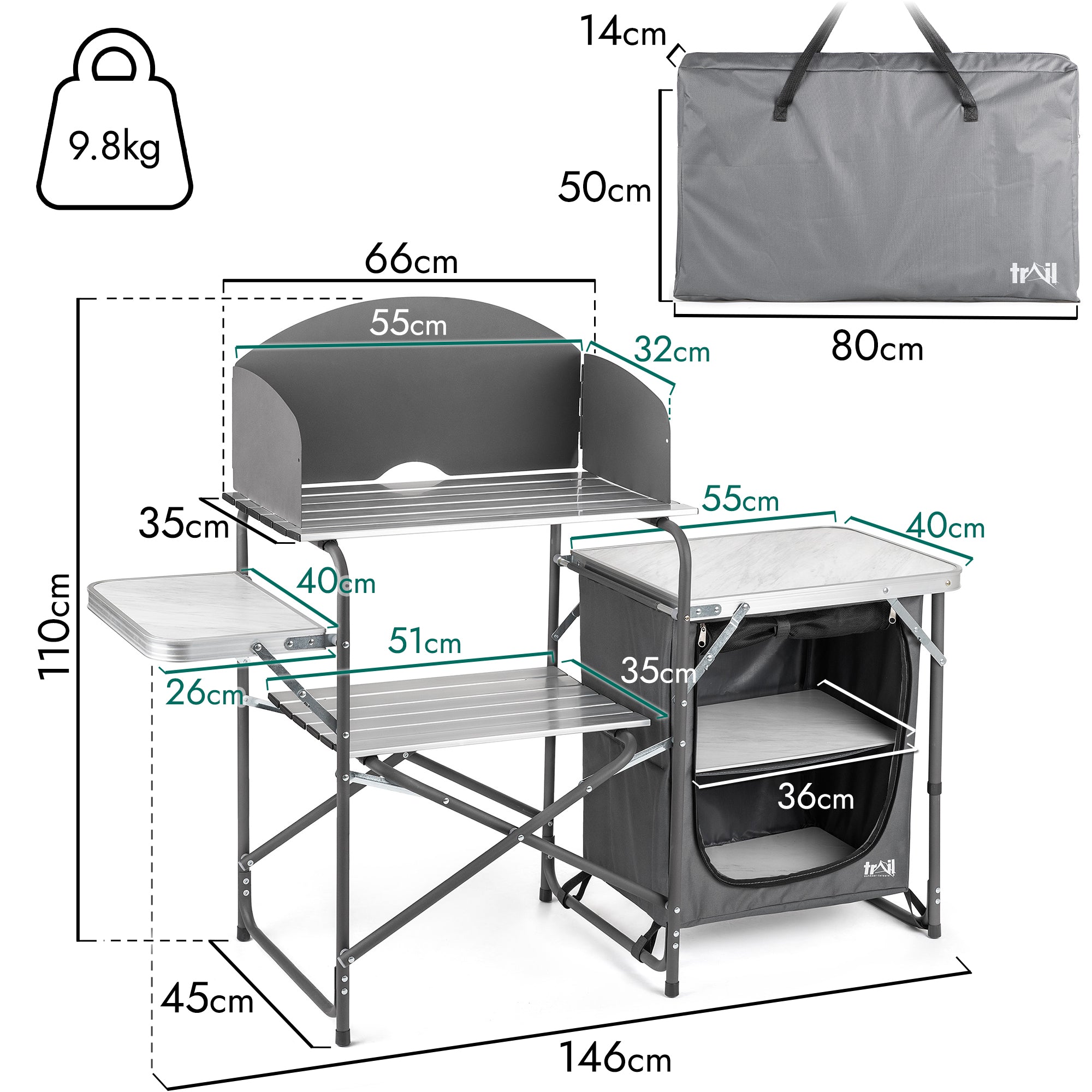 Kitchen Stand With Windshield