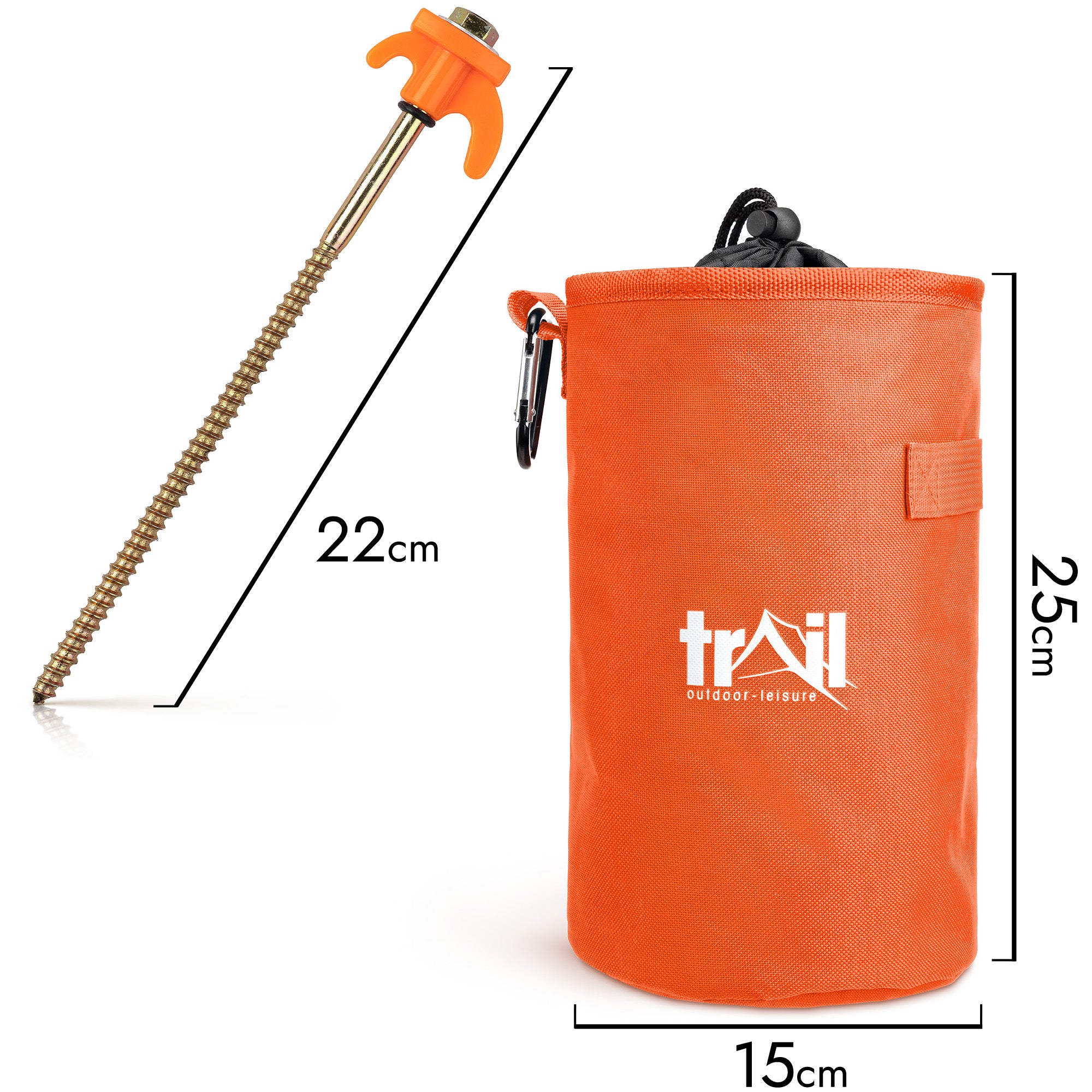 Screw Tent Pegs Kit (20 Pegs)