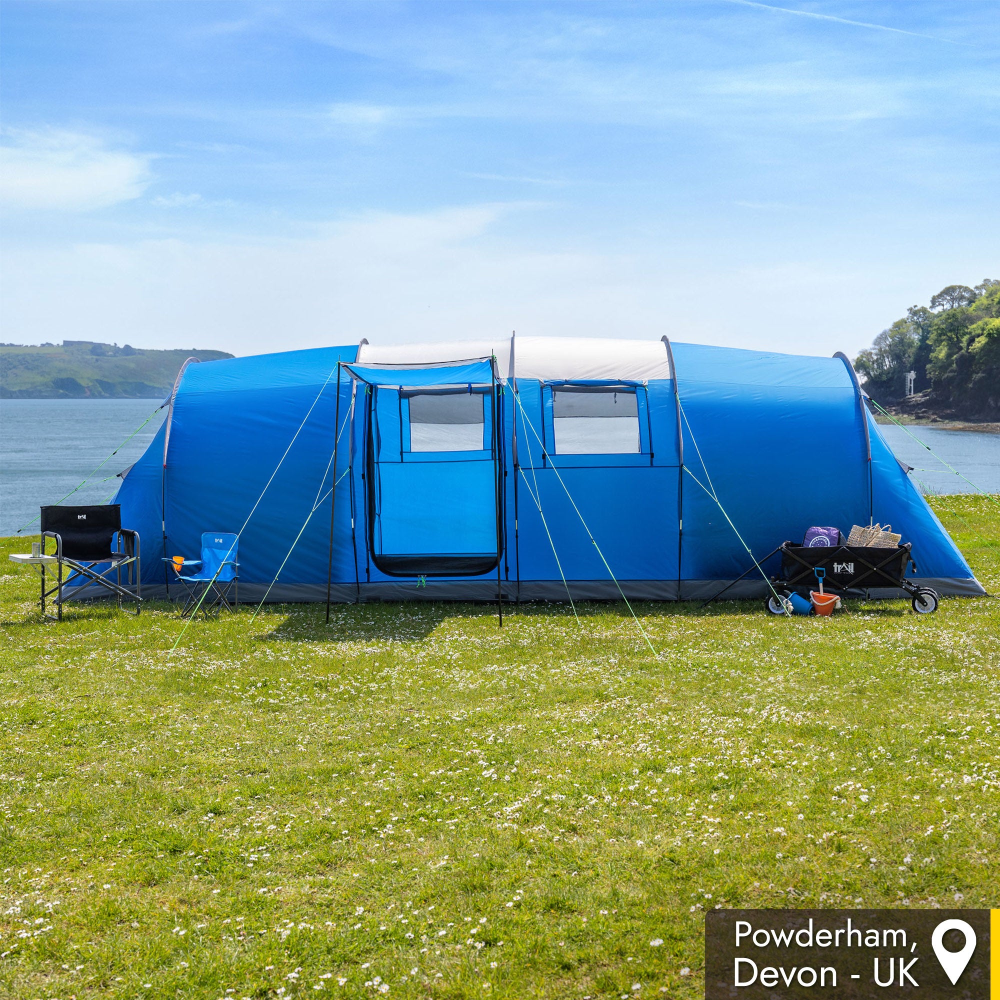 Hexton XL 6 Man 3 Room Tent – Waterproof 5000mm