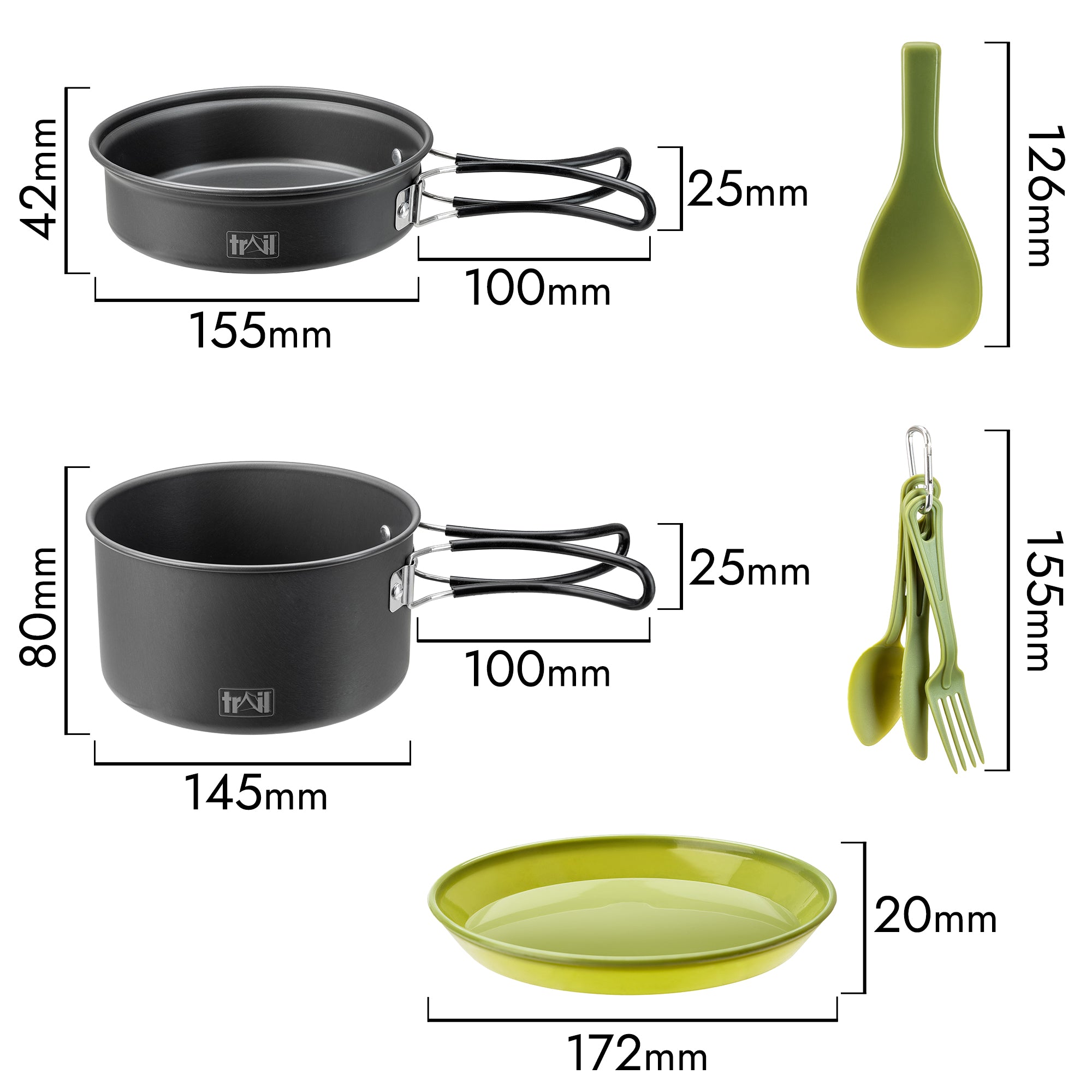 2 Person Camp Cookware Set (10pc)