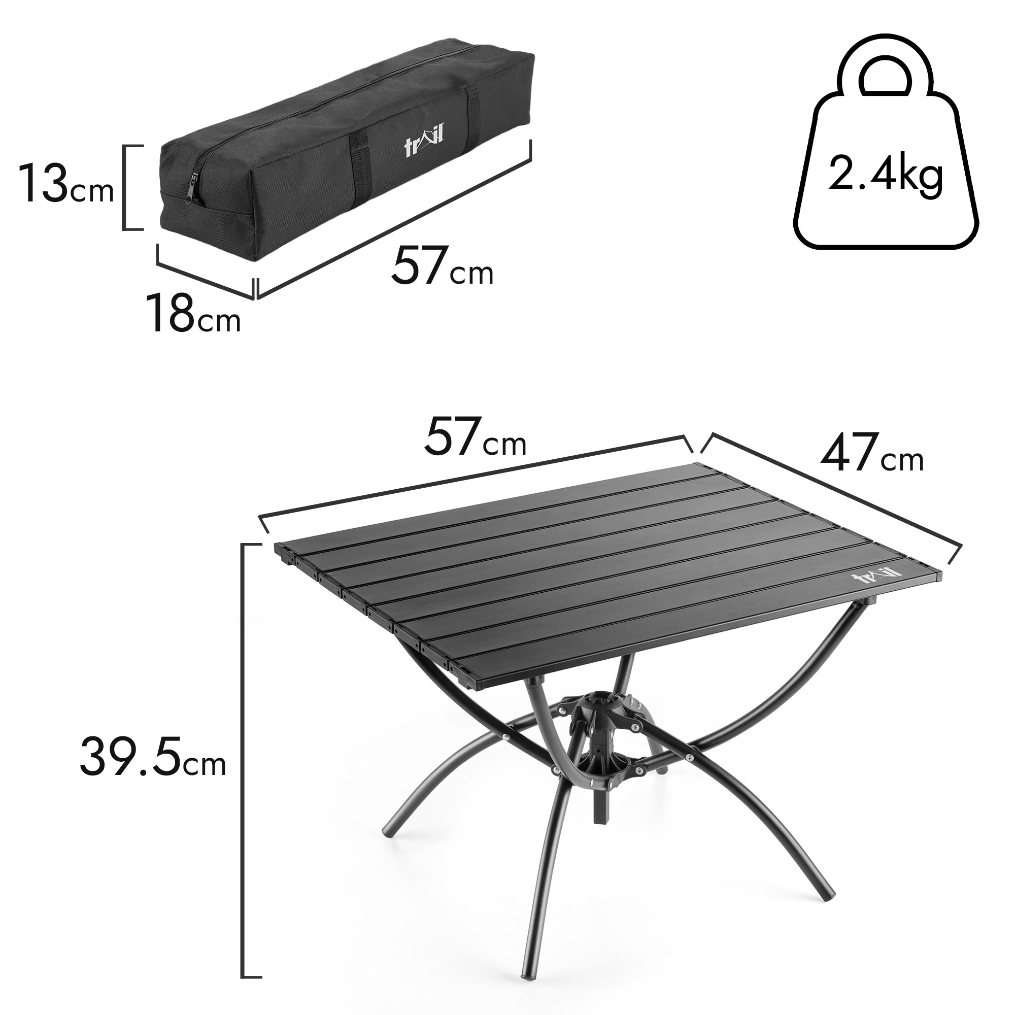 Small Folding Aluminium Table