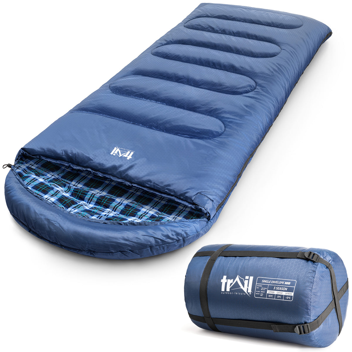 Cotton Flannel Sleeping Bag – 300gsm