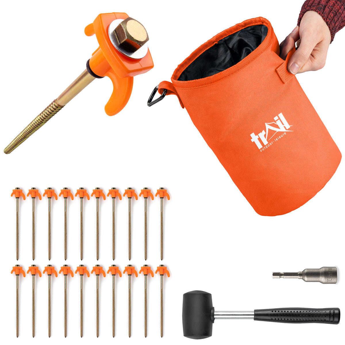Screw Tent Pegs Kit