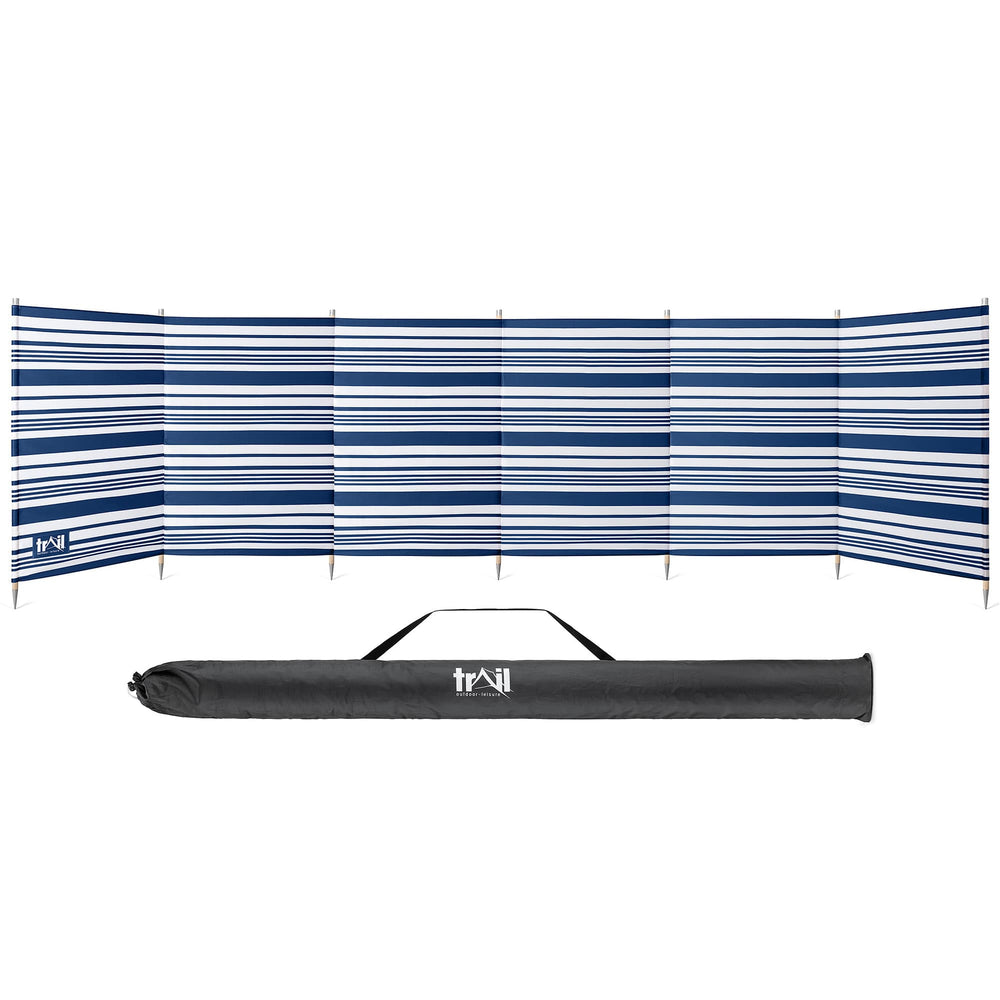 7 Pole Wooden Windbreak with Bag | 5.4m x 1.3m | Trail