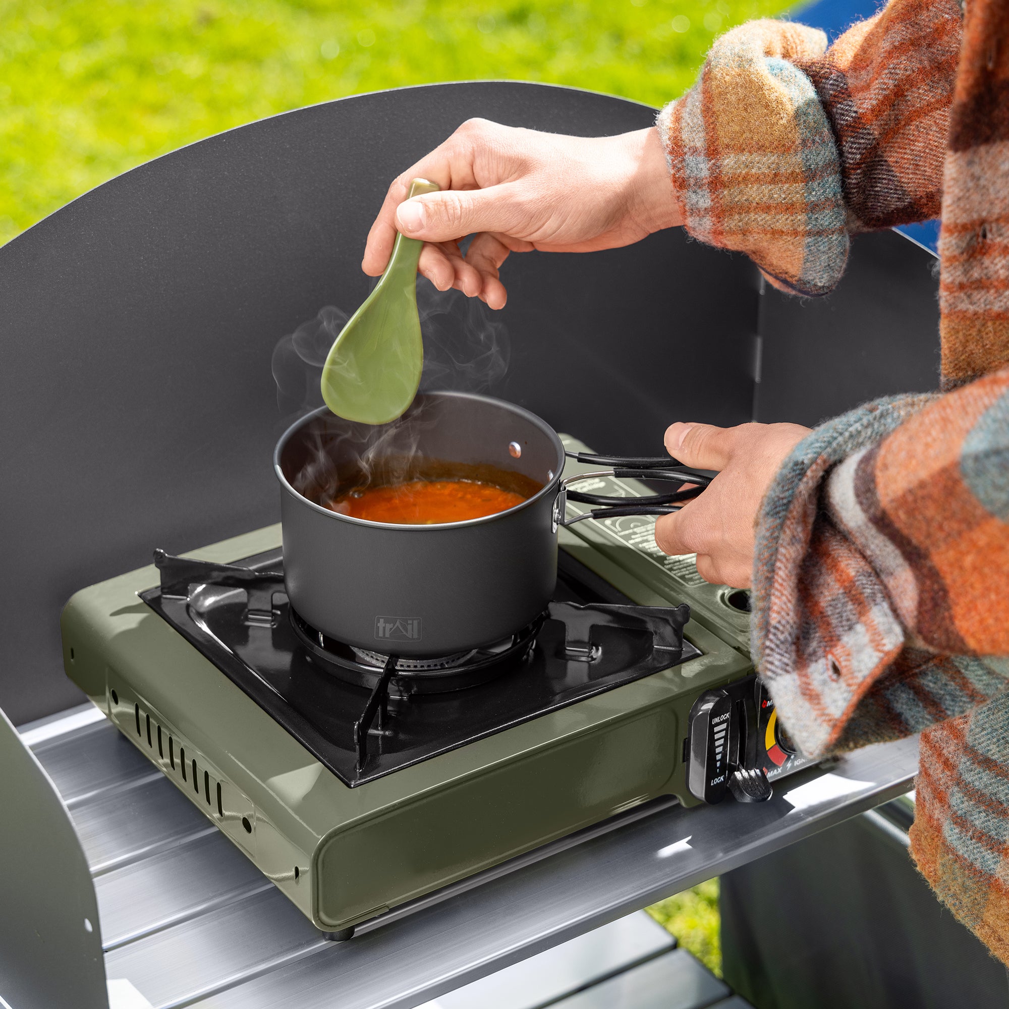 2 Person Camping Cooking Set with Kettle (15pc)