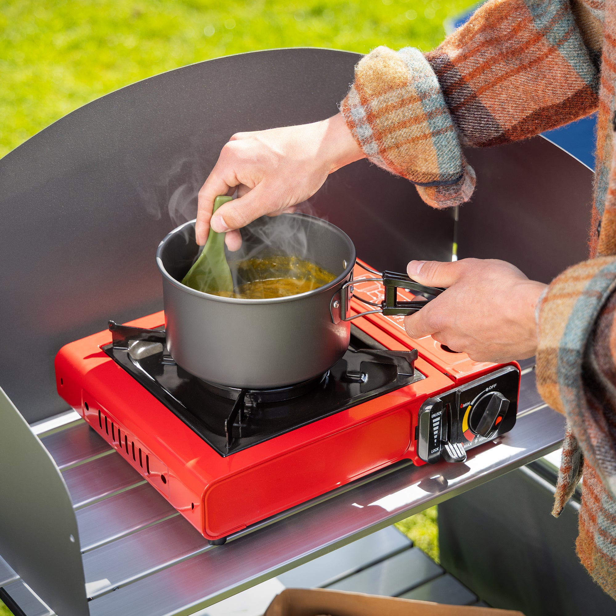 2 Person Camping Cooking Set with Kettle (15pc)