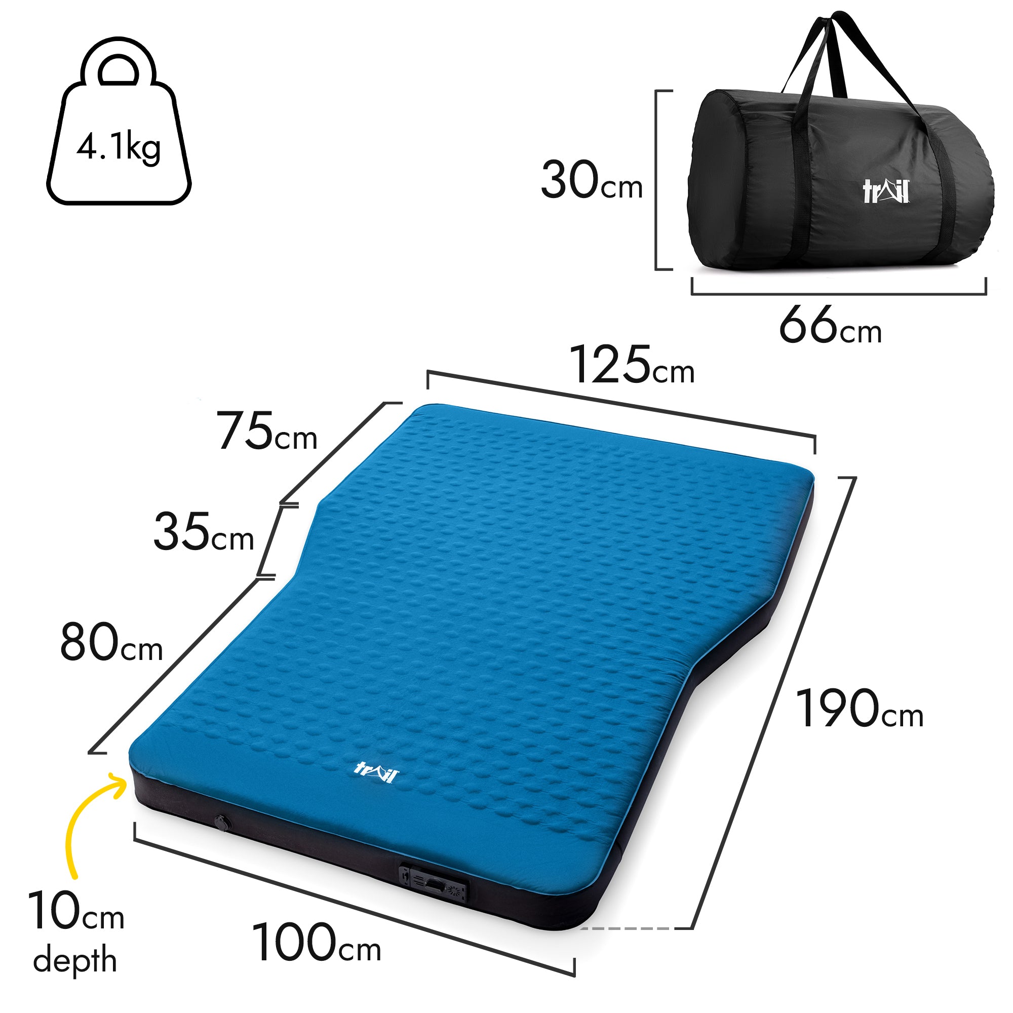 3D Car Air Mattress with Pump