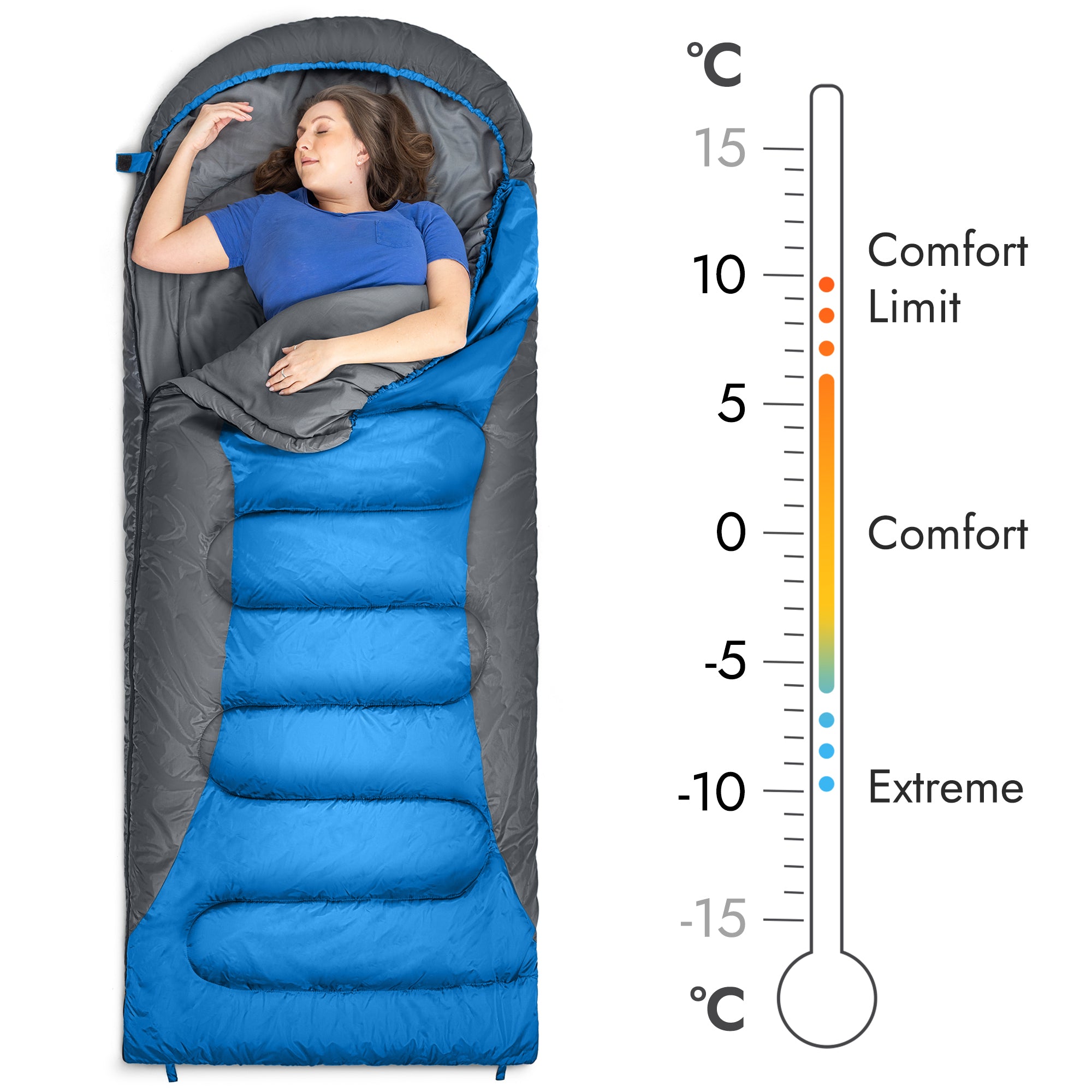 Alpine 400 XL Hooded Sleeping Bag | 4 Season | Trail
