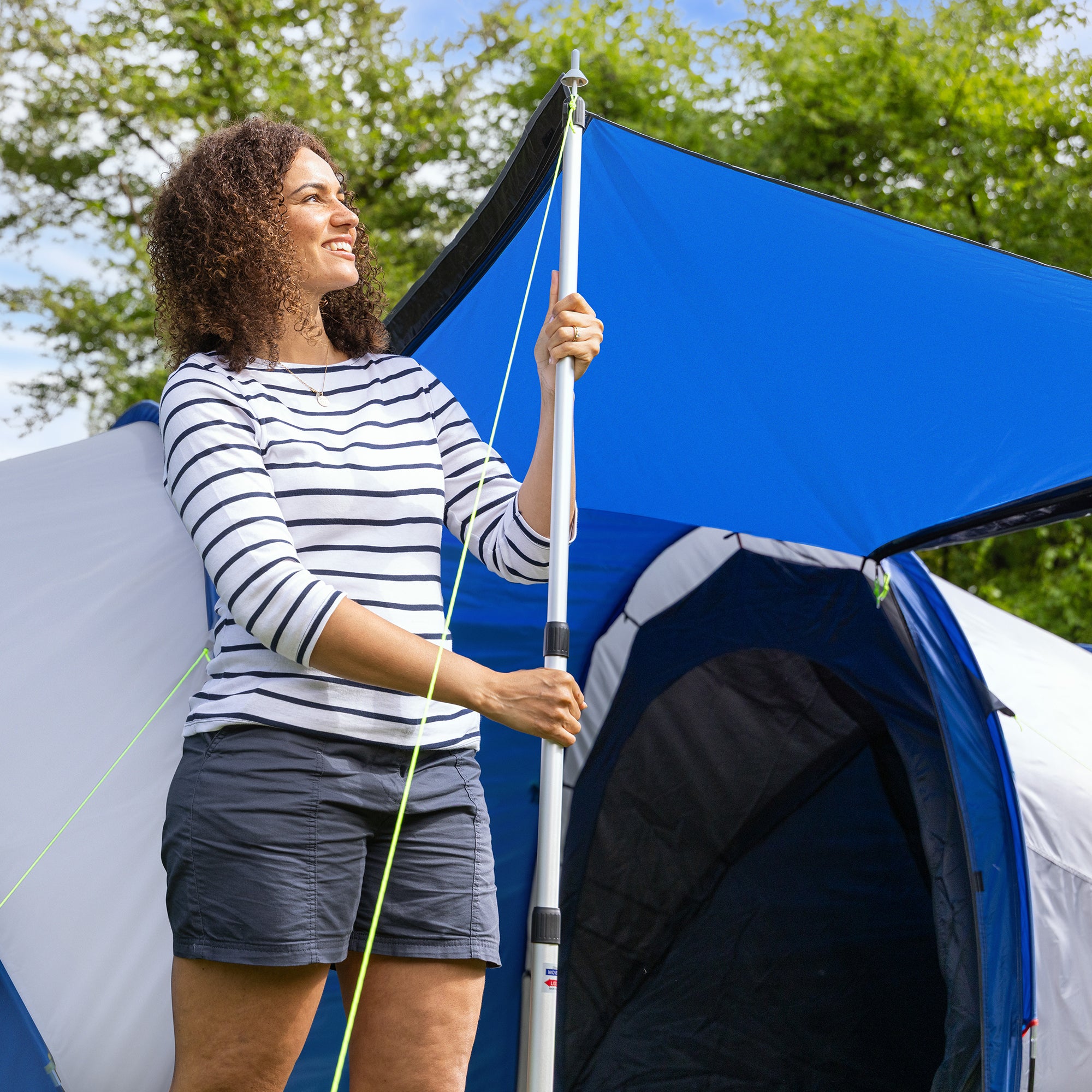 king pole tent Telescopic Aluminium King Pole Set | 2 x Adjustable Poles