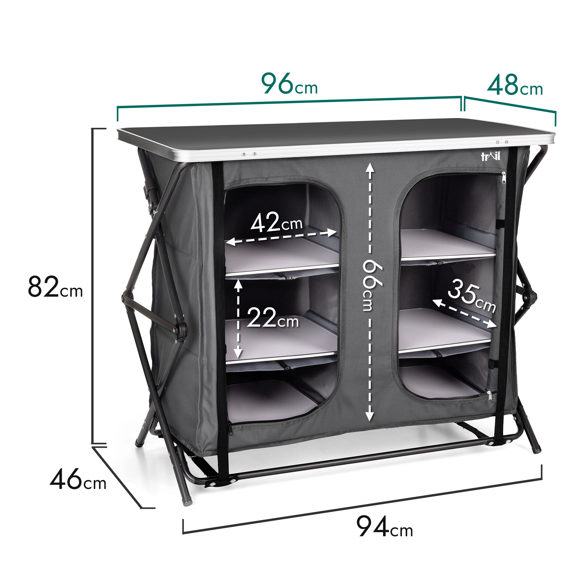 Folding Double Camping Cupboard