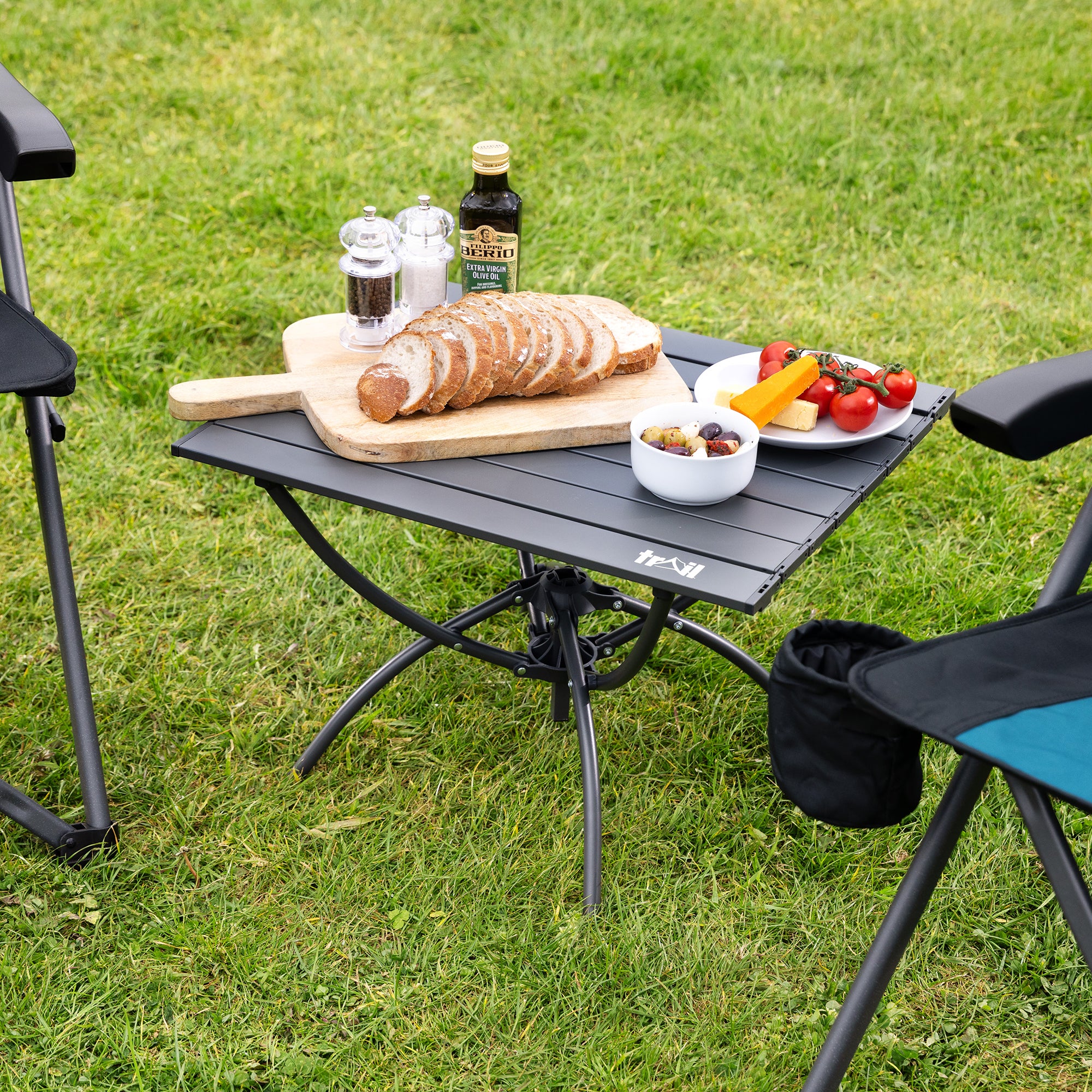 Small Folding Aluminium Table | H39.5cm x L47cm x W57cm | Trail